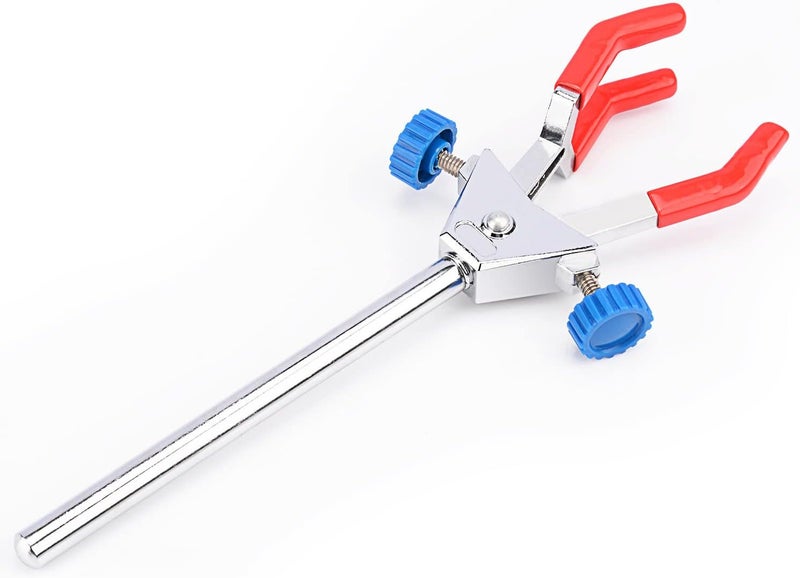 FunChem 3 Prong Dual Adjustable Clamp, Lab Clamp 3 Prong Finger Double Adjust Multipurpose Swivel Extension Clamp for Laboratory - Image 1